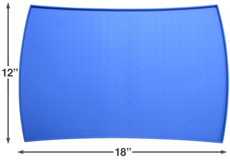 PetFusion Small Waterproof Dog & Cat Food Mat (18x12"). FDA Grade Silicone [superior hygiene, non-toxic, multiple sizes] - Image 2